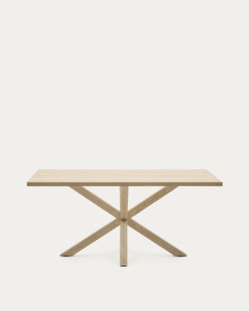 Argo tafel 160 cm natuurlijke melamine hout effect benen