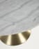 Table ronde Oria en marbre blanc et pieds en acier doré Ø 120 cm