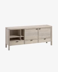 Alen solid acacia wood sideboard with 2 doors & 3 drawers, 185 x 80 cm