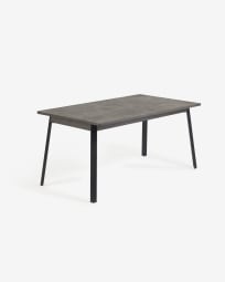 Grey Indiann extendable table in solid acacia wood 160 (220) x 75 cm