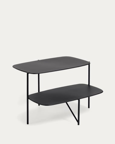 Wigan black metal side table 62 x 58 cm