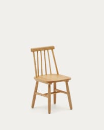 Krzesło dziecięce Tressia lite drewno kauczukowe z naturalnym wykończeniem