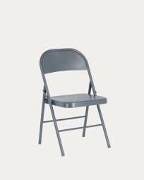 Πτυσσόμενη μεταλλική καρέκλα Aidana, σκούρο γκρι