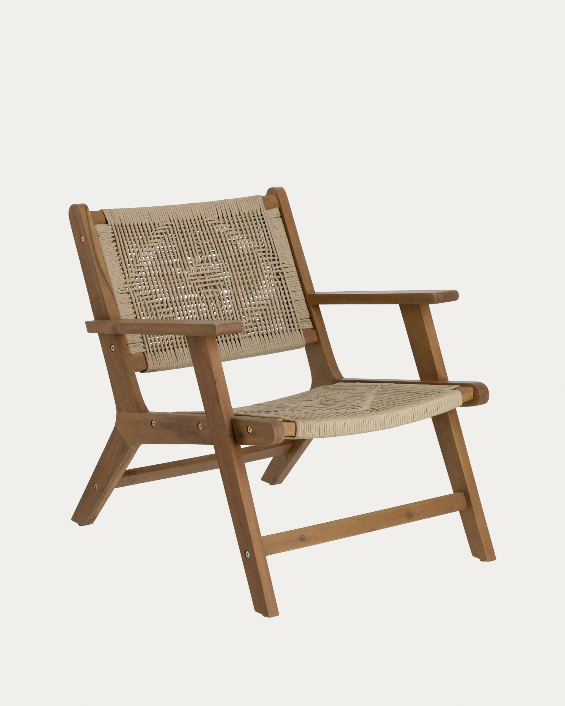 Geralda acacia wood armchair with dark finish FSC 100% | Kave Home