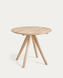 Maial round solid teak wood table, 90 cm