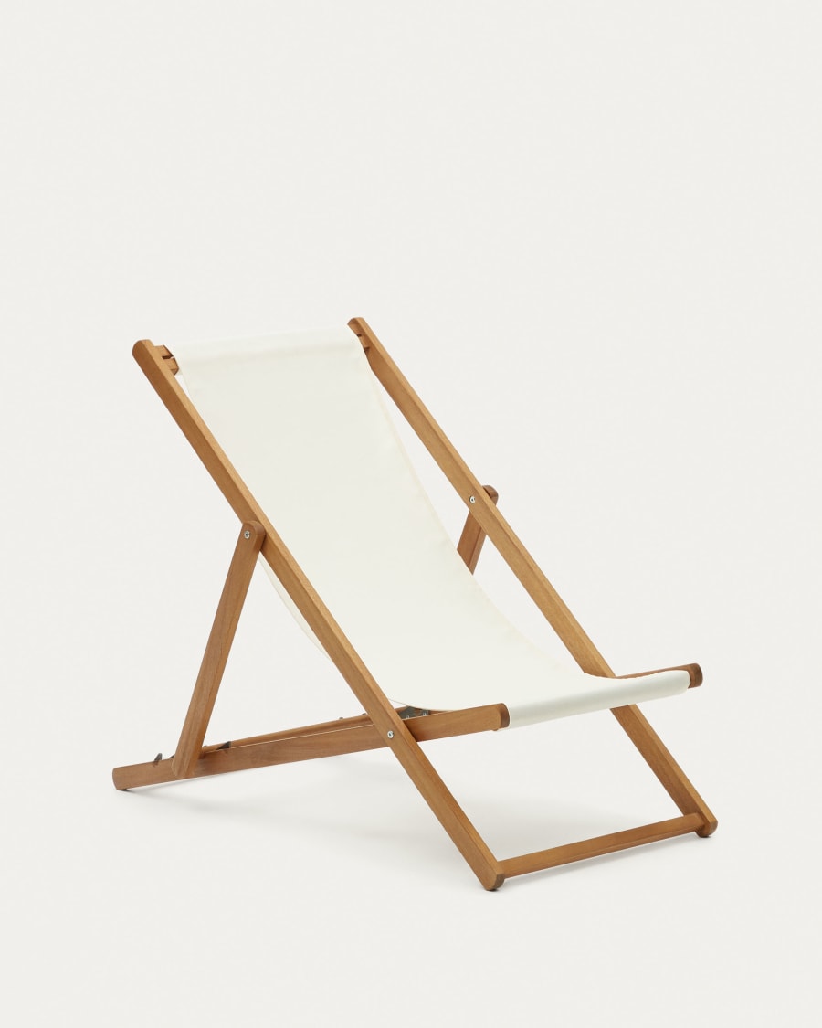 Oneindigheid bevolking geduldig Adredna strandstoel beige massief acaciahout FSC 100% | Kave Home
