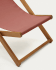 Adredna solid acacia outdoor deck chair in terracotta FSC 100%