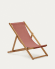 Adredna faltbarer Liegestuhl für außen aus massivem Akazienholz FSC 100% in terrakotta