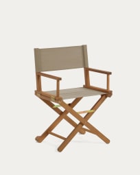 Dalisa solid acacia folding garden chair in green FSC 100%
