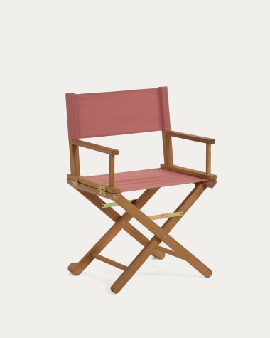 Dalisa solid acacia folding garden chair in terracotta FSC 100%