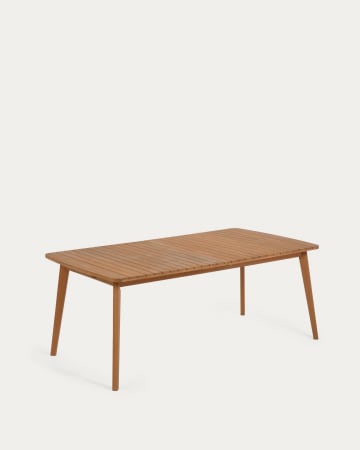 Hanzel extendable garden table in solid eucalyptus, 183 (240) x 100 cm FSC 100%