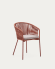 Yanet Stuhl aus Seil in Terrakotta mit Beinen aus verzinktem Stahl