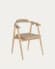Majela chair in solid 100% FSC eucalyptus with oak-effect finish and beige rope
