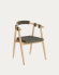 Majela chair in solid 100% FSC eucalyptus with oak-effect finish and green rope