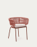 Καρέκλα Nadin, σκοινί στο χρώμα της τερακότας και γαλβανισμένο ατσάλι