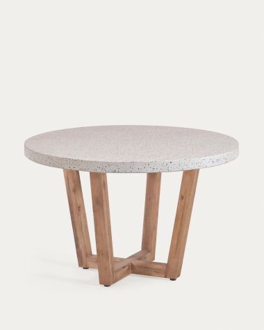 Shanelle ronde tafel in wit terrazzo Ø 120 cm