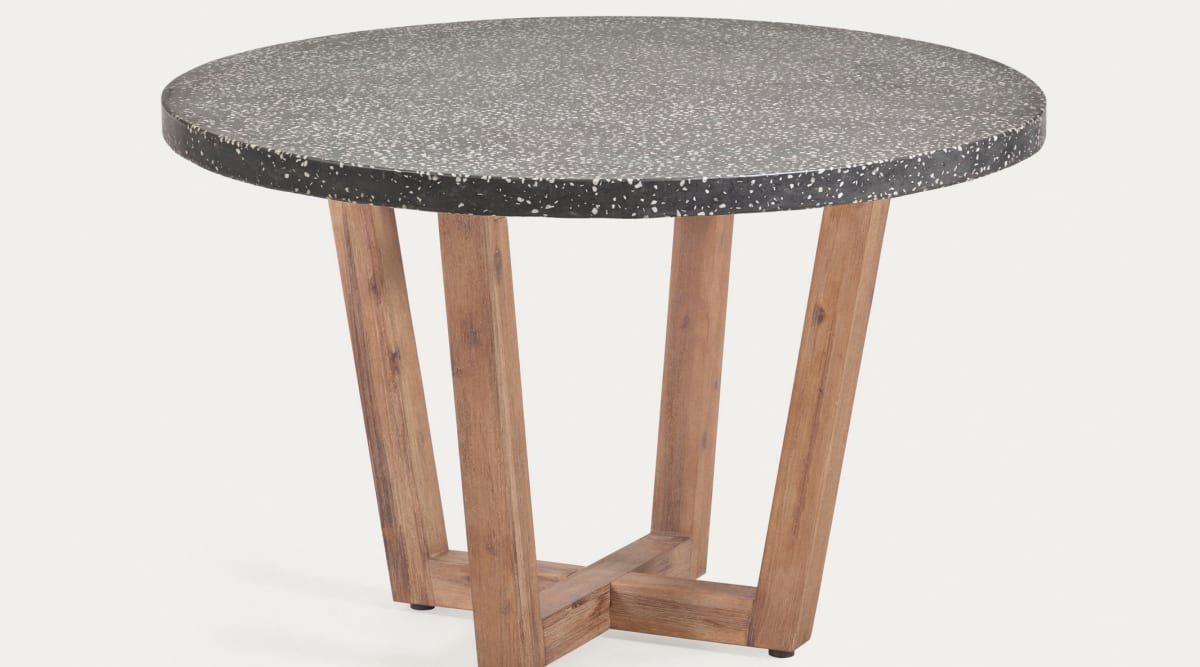 Shanelle tavolo rotondo in terrazzo nero Ø 120 cm