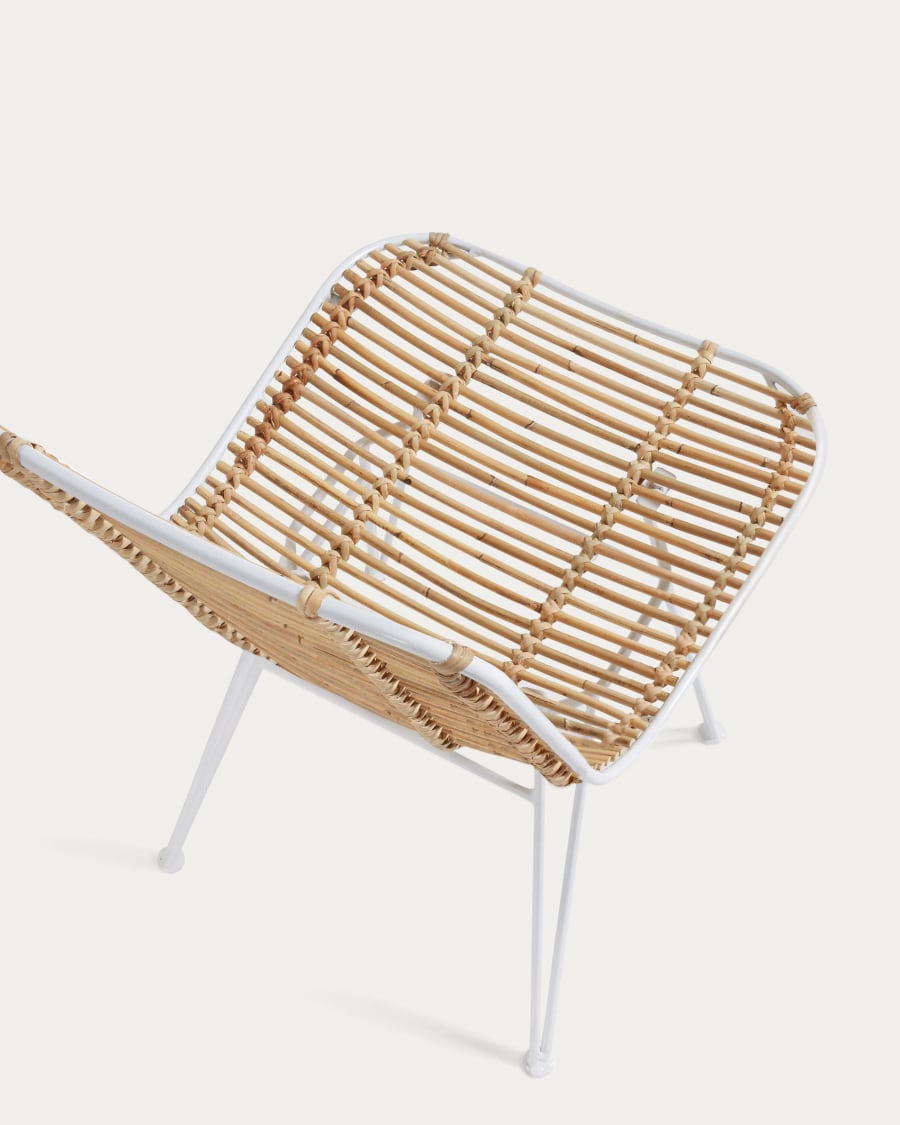 Chaise de jardin Equal en rotin synthétique et pieds en aluminium finition  noire | Kave Home®