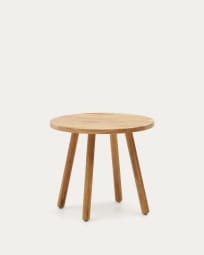 Στρογγυλό παιδικό τραπέζι Dilcia, Ø 55 εκ, μασίφ ξύλο καουτσούκ