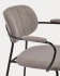 Auxtina chair in light brown chenille and black steel
