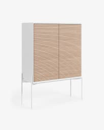 Marielle sideboard made from ash wood with white lacquer 107 x 140 cm.