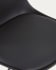 Taburete Orlando - T de piel sintética negro y acero negro mate 60-82 cm