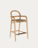 Tabouret Sheryl en bois d'eucalyptus et corde beige hauteur 69 cm FSC 100%