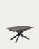 Table extensible Atminda 160 (210) x 90 cm plateau en grès cérame et pieds en acier noir