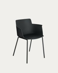 Hannia black chair with arms