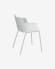 Outdoor Hannia grey chair with armrests