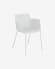 Outdoor Hannia white chair with armrests