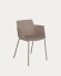 Krzesło Hannia z podłokietnikami brązowe