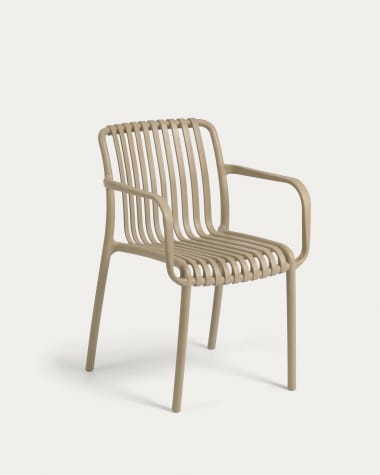 Isabellini stackable outdoor chair in beige