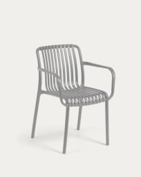 Isabellini stackable outdoor chair in light grey