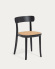 Καρέκλα Romane, ξύλο οξυάς σε μαύρο φινίρισμα, καπλαμάς οξυάς και ρατάν