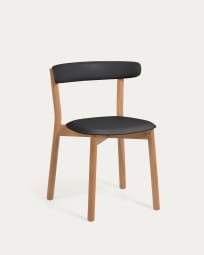 Santina solid beech chair in black