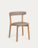 Καρέκλα Santina, καφέ και ξύλο οξυάς