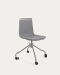 Chaise de bureau Ralfi grise avec assise gris foncé
