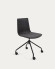 Chaise de bureau Ralfi noire avec assise noire