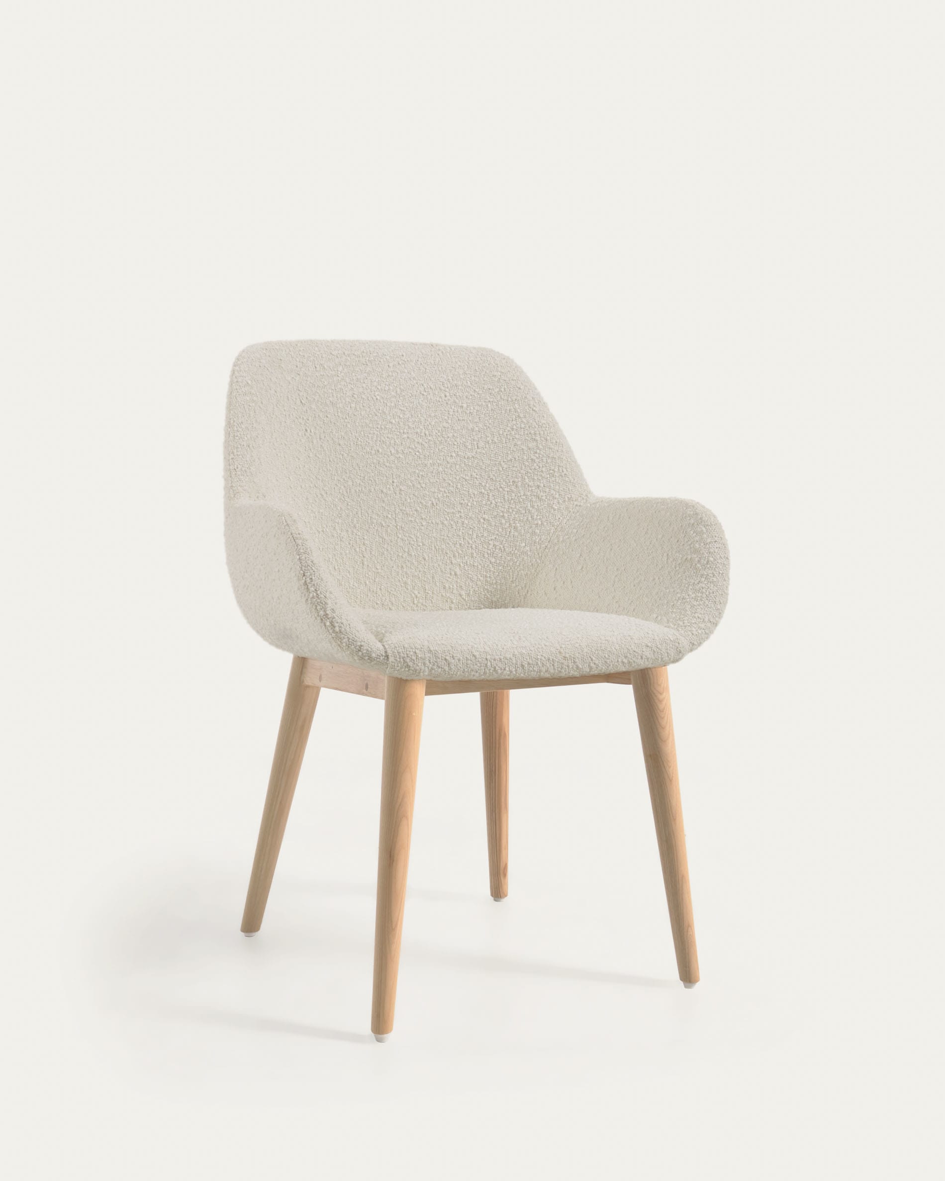 White chair on sale oak legs