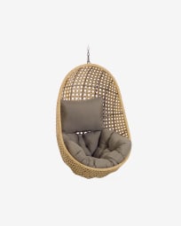 Cira hanging chair with natural finish