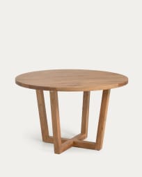 Table ronde Nahla en bois massif d'acacia finition naturelle Ø 120cm