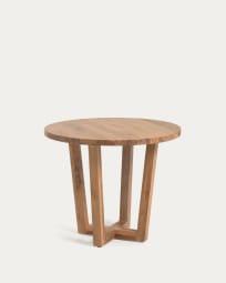 Tavolo rotondo Nahla in legno massello di acacia con finitura naturale Ø 90 cm