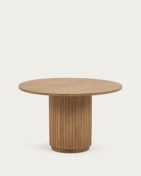 Licia round table made from solid mango wood with natural finish Ø 120 cm
