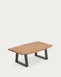 Table basse Alaia en bois massif d'acacia finition naturelle 115 x 65 cm