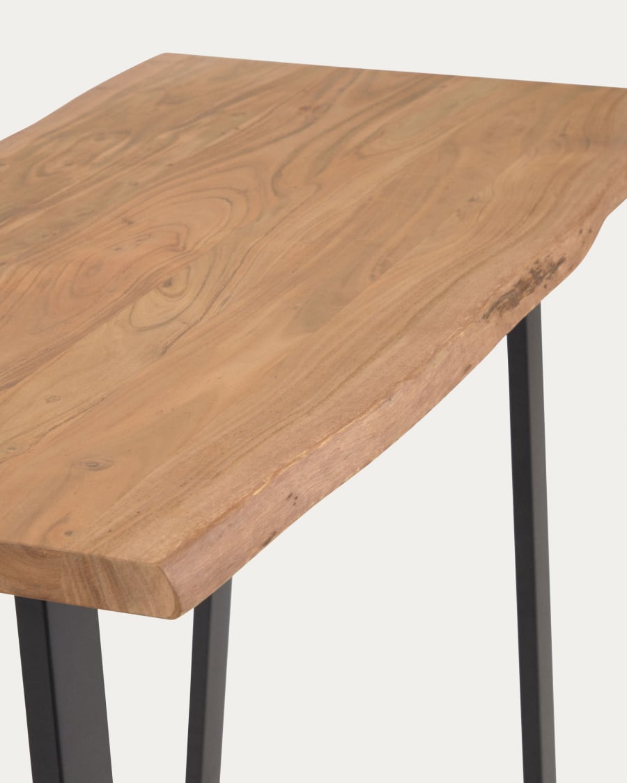 Tavolo alto Alaia in legno massello di acacia con finitura naturale 140 x  60 cm
