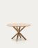 Full Argo round Ø 119 cm natural melamine table with steel legs with wood-effect finish
