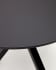 Full Argo round Ø 119 cm black laquered DM table with steel legs in black