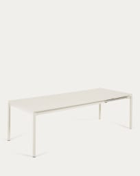 Zaltana extendable outdoor table made of aluminium in a  raw finish, 180 (240) x 100 cm