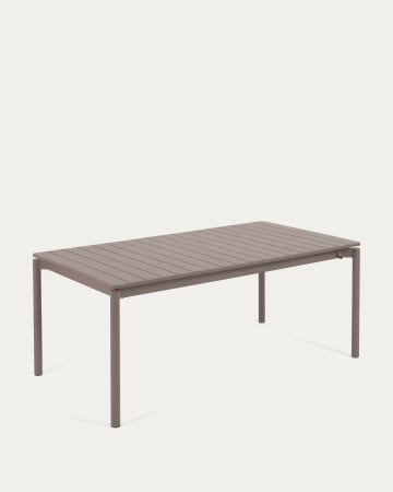 Zaltana uitschuifbare aluminium buitentafel met mat bruine afwerking 180 (240) x 100 cm